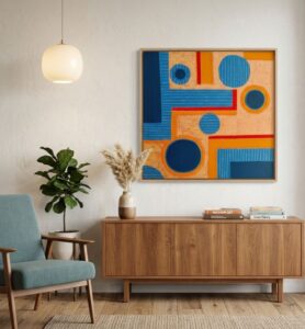 Obraz Ima Space Art w aranżacji – inspiracja muzyką
