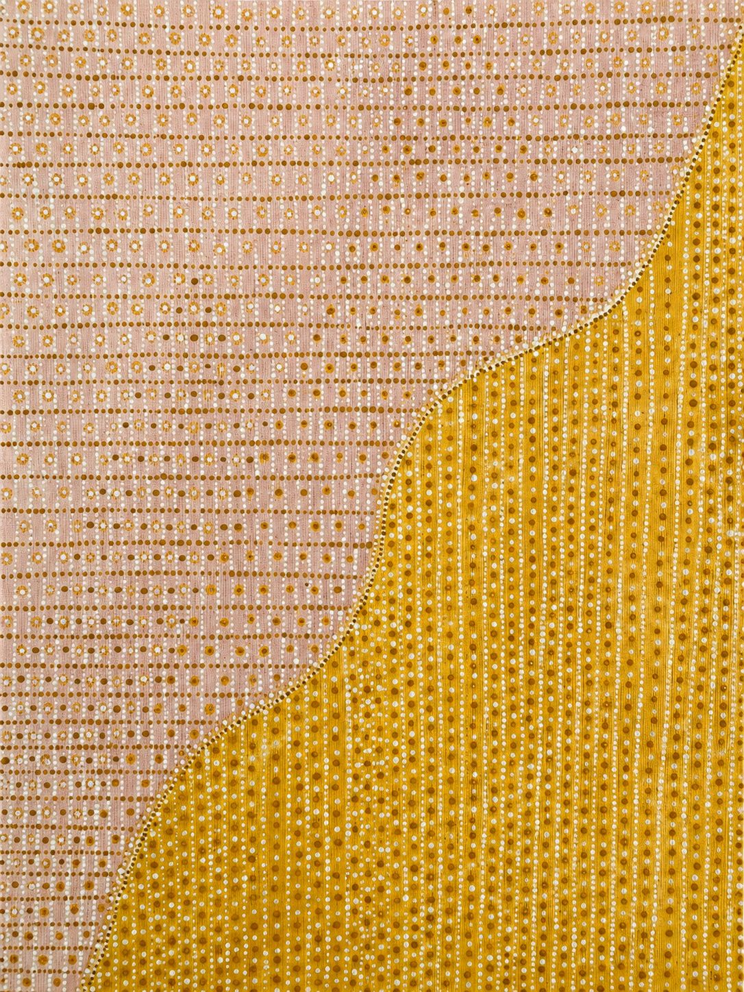 ZŁOTE GÓRY – obraz w technice pointylizmu, 29,5 × 42 cm, Iwona Markiewicz